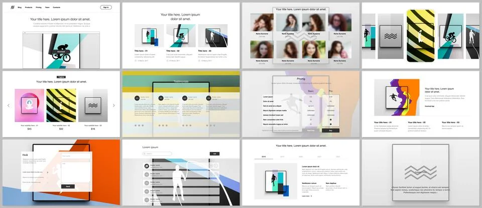 Vector templates for website design, presentations, portfolio. Templates for Stock Illustration