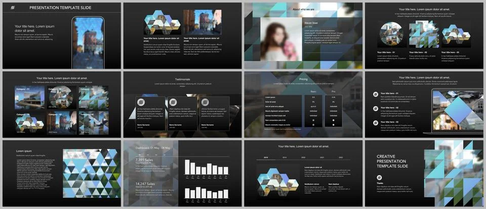 Vector templates for website design, presentations, portfolio. Templates with Stock Illustration