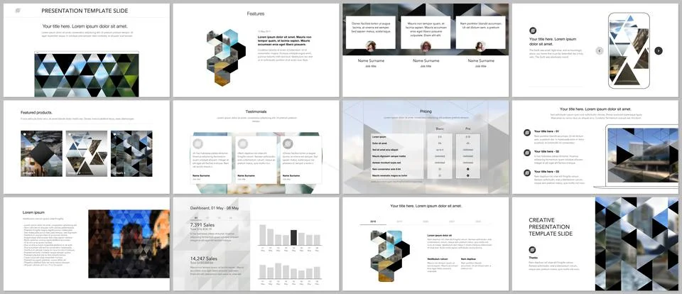Vector templates for website design, presentations, portfolio. Templates with Stock Illustration