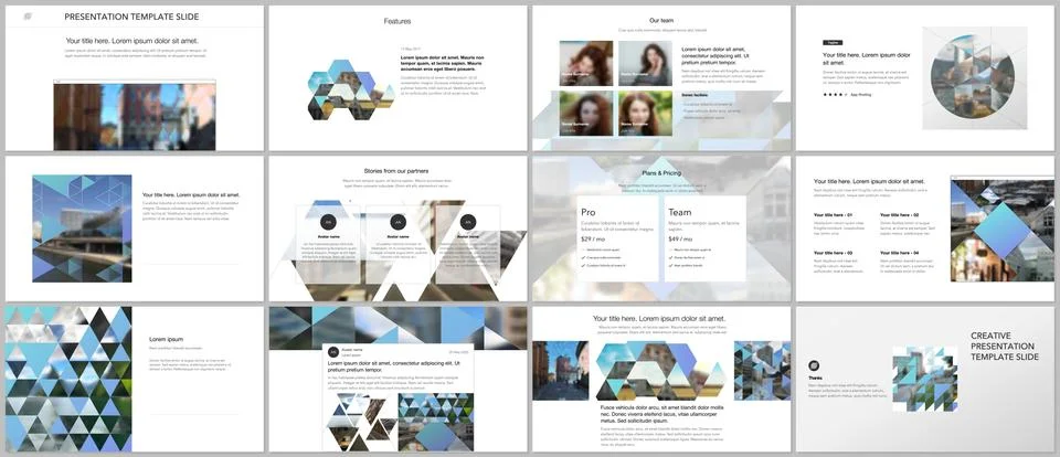 Vector templates for website design, presentations, portfolio. Templates with Stock Illustration