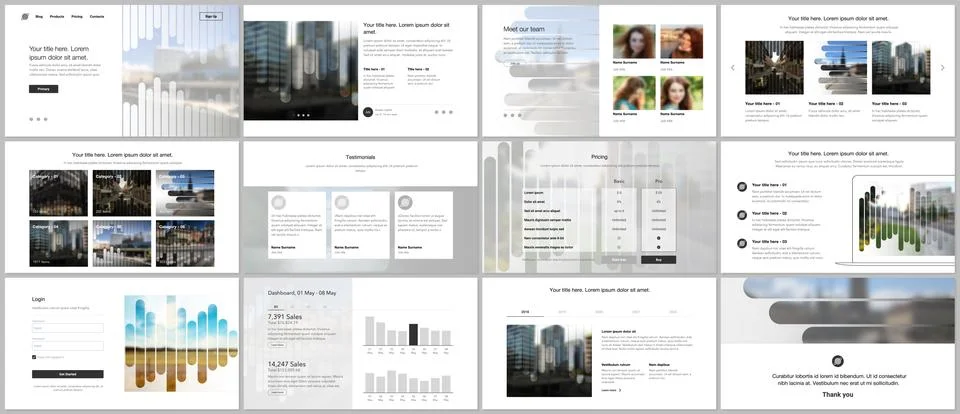 Vector templates for website design, presentations, portfolio. Templates for Stock Illustration