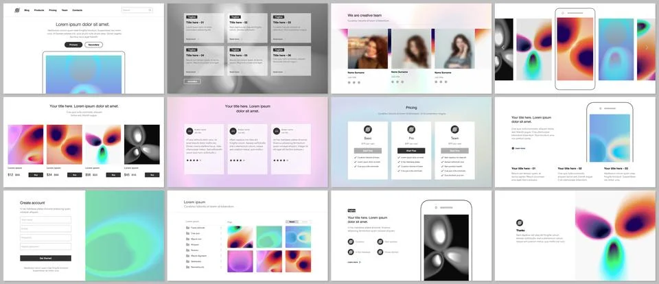 Vector templates for website design, presentations, portfolio. Templates for Stock Illustration