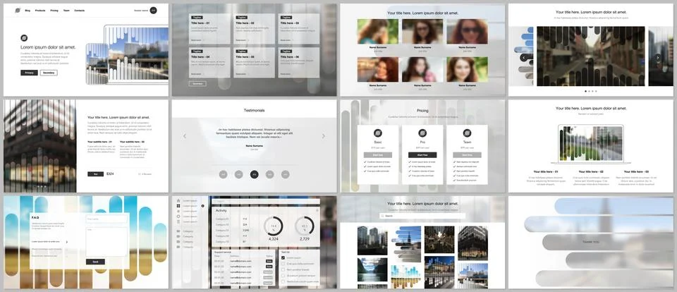 Vector templates for website design, presentations, portfolio. Templates for Stock Illustration