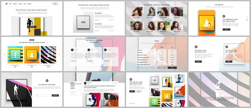 Vector templates for website design, presentations, portfolio. Templates for Stock Illustration
