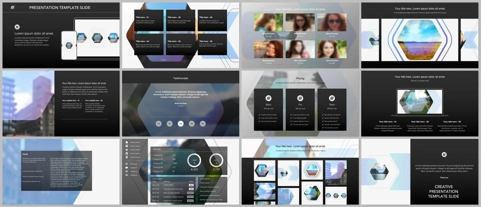 Vector templates for website design, presentations, portfolio. Templates for Illustrazione stock