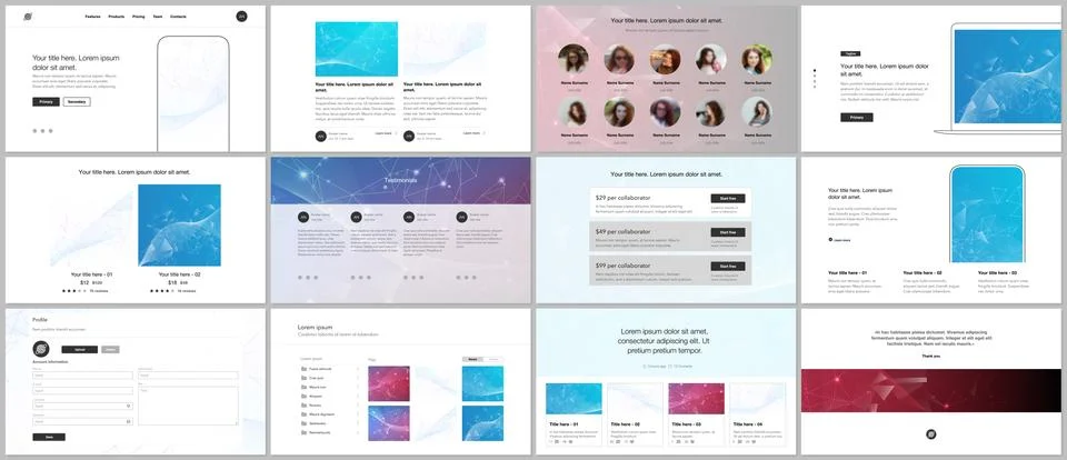 Vector templates for website design, presentations, portfolio. Templates for Stock Illustration