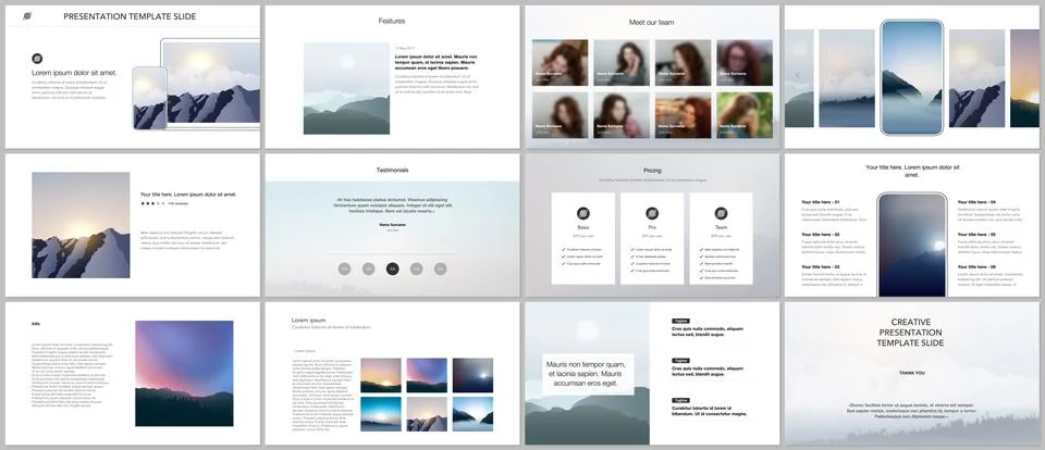 Vector templates for website design, presentations, portfolio, presentation Stock-Illustration