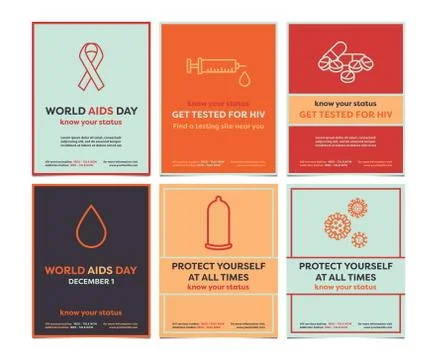 Vector templates for World Aids day Stock-Illustration