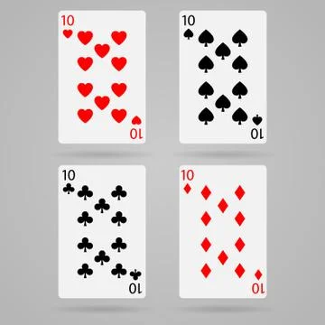 Vector ten cards Stock Illustration