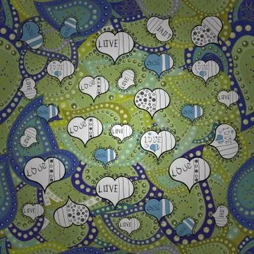 Vector. Tender fabric pattern. Flat elements. Seamless pattern Print. Design. Do 스톡 일러스트