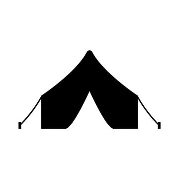 Vector tent black canvas icon marquee party event silhouette tent icon Stock Illustration