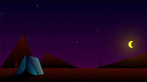 Vector tent in grain brush style Stock Illustration