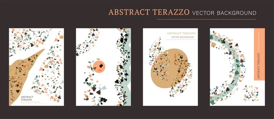 Vector terazzo poster. Stock Illustration