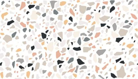 Vector terrazzo texture. Modern surface abstract seamless pattern. Granite Illustrazione stock
