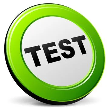 Vector test 3d icon Stock Illustration
