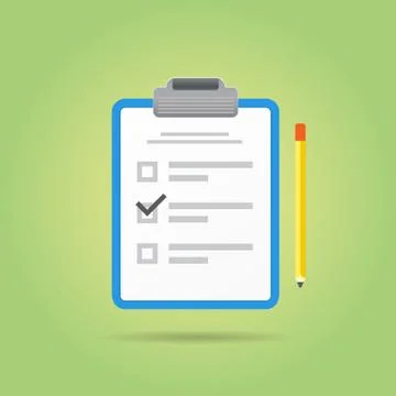 Vector Test or Exam Icon. Can be used as Logo. Ilustración de archivo