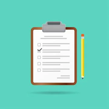 Vector Test or Exam Icon. Can be used as Logo. Stock Illustration