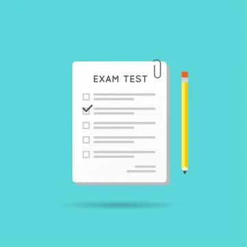 Vector Test or Exam Icon. Can be used as Logo. Stock Illustration