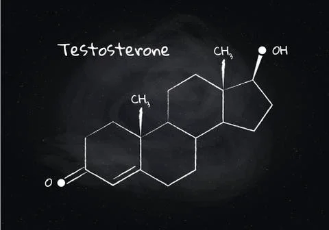 Vector testosterone structure banner illustration. Stock Illustration