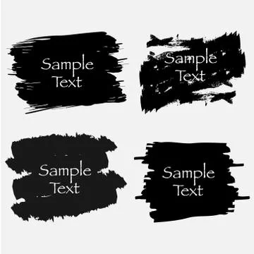Vector Text Boxes Collection. Hand Drawn Frames. Stock Illustration