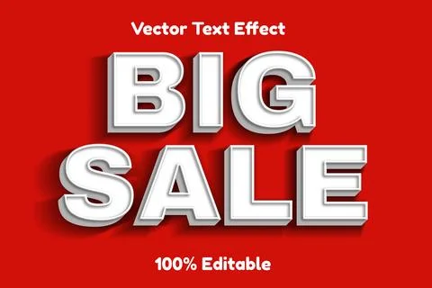 Vector text effect editable big sale Stock Illustration
