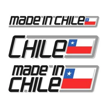 Vector text made in Chile Stock-Illustration