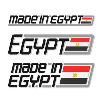 Vector text made in Egypt Stock Illustration
