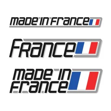 Vector text made in France Stock Illustration