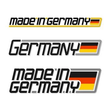 Vector text made in Germany Stock Illustration