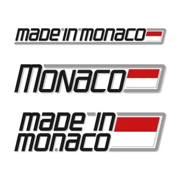 Vector text made in Monaco Stock Illustration