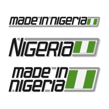 Vector text made in Nigeria Stock Illustration