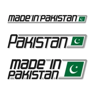 Vector text made in Pakistan Stock Illustration