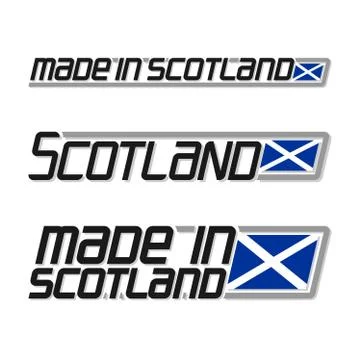 Vector text made in Scotland Stock Illustration