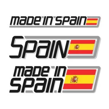Vector text made in Spain Stock Illustration