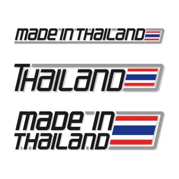 Vector text made in Thailand Illustrazione stock
