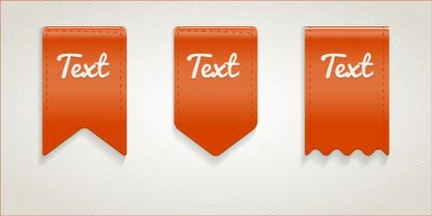 Vector text ribbons Stock Illustration