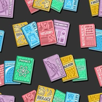 Vector Textbook Seamless Pattern Stock Illustration