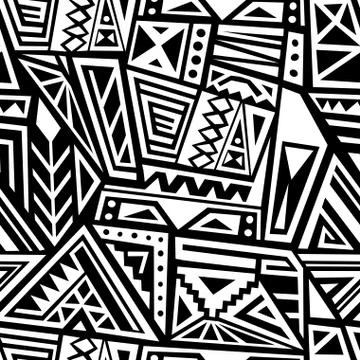 Vector textile design - ethnic style boho pattern. Seamless background tile. 스톡 일러스트