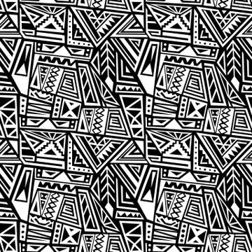 Vector textile design - ethnic style boho pattern. Seamless background tile. イラスト素材