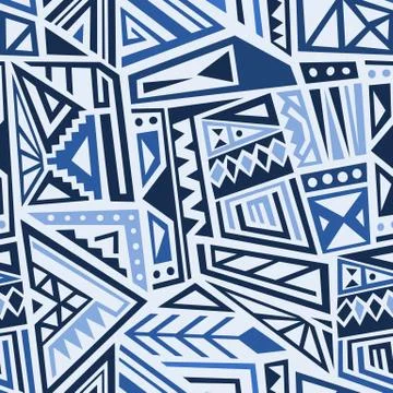 Vector textile design - ethnic style boho pattern. Seamless background tile.  イラスト素材