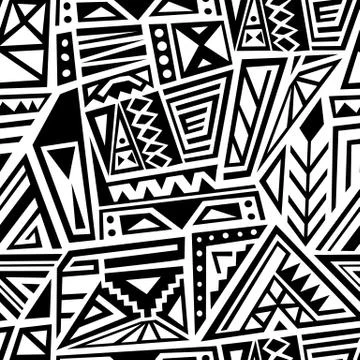 Vector textile design - ethnic style boho pattern. Seamless background tile. Illustrazione stock