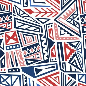 Vector textile design - ethnic style boho pattern. Seamless background tile.  イラスト素材