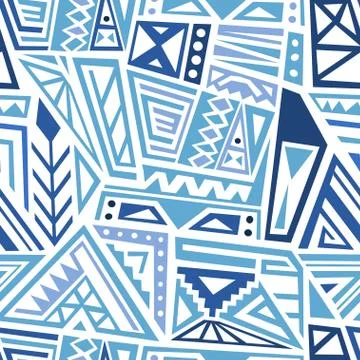 Vector textile design - ethnic style boho pattern. Seamless background tile.  스톡 일러스트