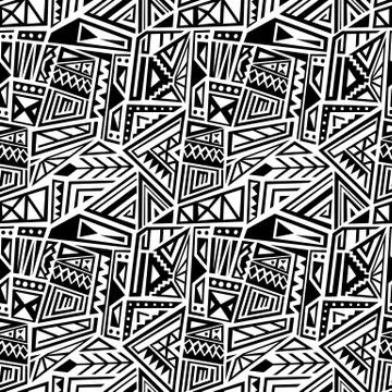 Vector textile design - ethnic style boho pattern. Seamless background tile. 스톡 일러스트