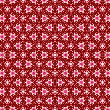 Vector textile pattern with geometric elements in red, simple graphic design Stock Illustration