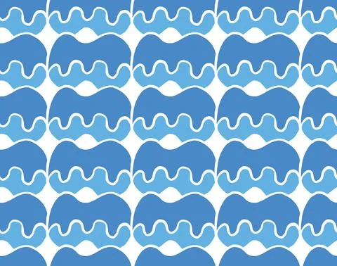Vector texture background, seamless pattern. Hand drawn, blue, white colors. Stock Illustration