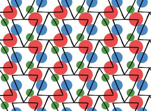 Vector texture background, seamless pattern. Hand drawn, black, red, blue, gr Stock Illustration