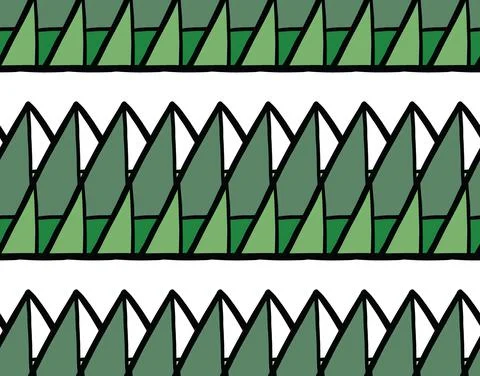 Vector texture background, seamless pattern. Hand drawn, green, black, white  Stock Illustration