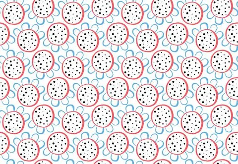 Vector texture background, seamless pattern. Hand drawn, blue, red, black, wh Illustrazione stock