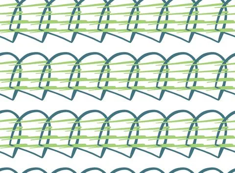 Vector texture background, seamless pattern. Hand drawn, blue, green, white c Stock Illustration